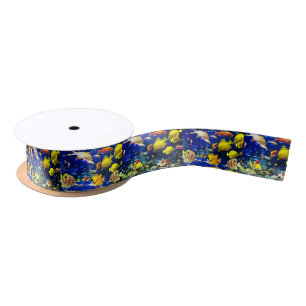 fish sea satin ribbon
