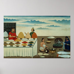 Fish seller, sweetmeat maker and sellers poster