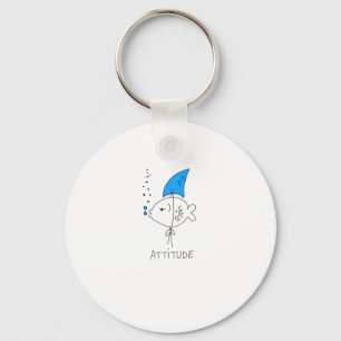 Fish Shark Attitude Keychain