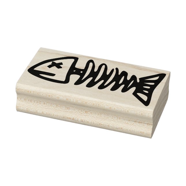 fish skeleton art stamp (Stamp)