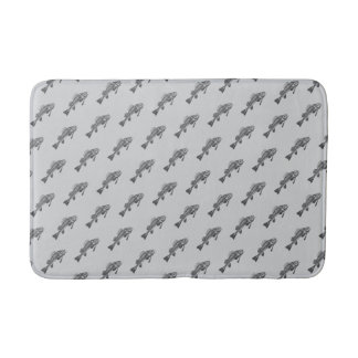 Fish skeleton bath mat