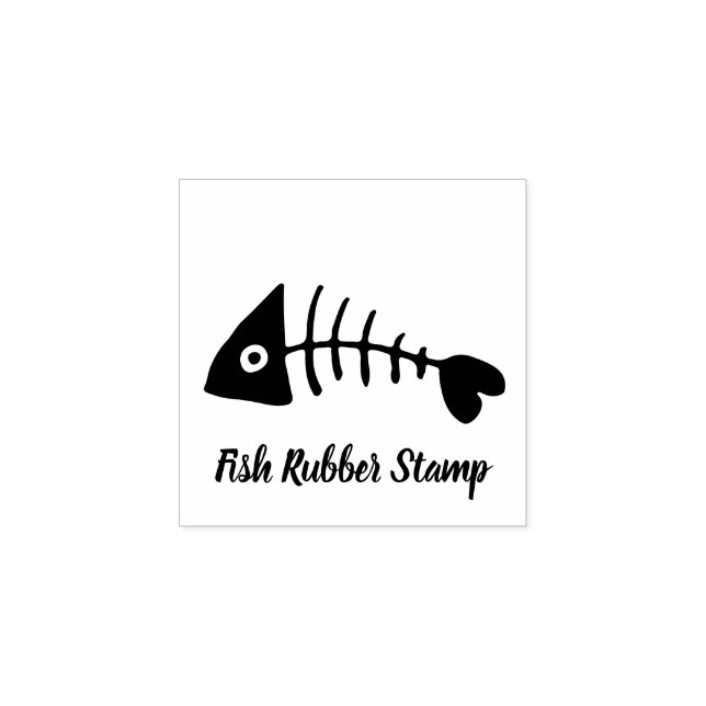 Fish Skeleton mini Rubber Stamp (Imprint)