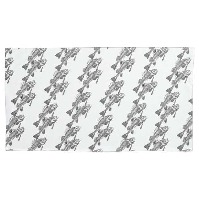 Fish skeleton pillowcase (Front-Left)