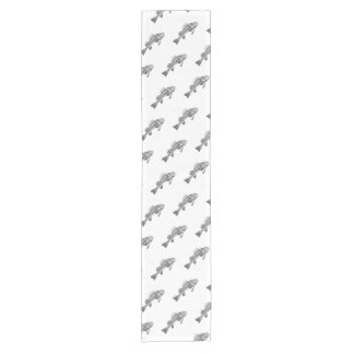 Fish skeleton short table runner