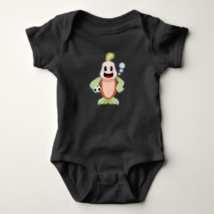 Fish Soccer player Soccer Sports Baby Bodysuit