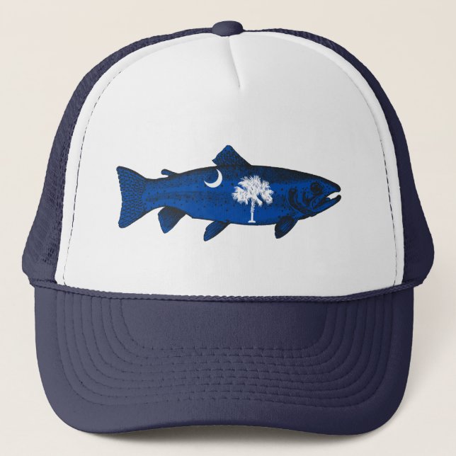 Fish South Carolina Trout Trucker Hat (Front)