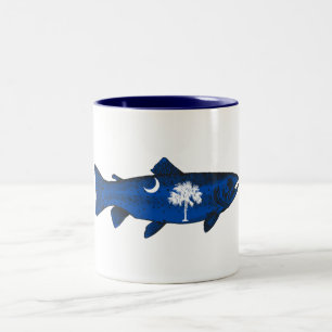 Fish South Carolina Trout Two-Tone Coffee Mug
