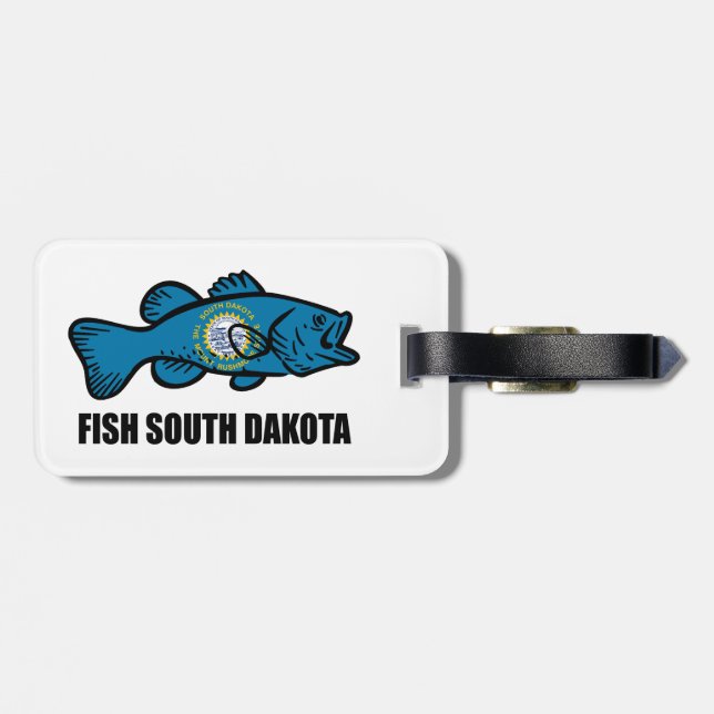 Fish South Dakota Luggage Tag (Back Horizontal)