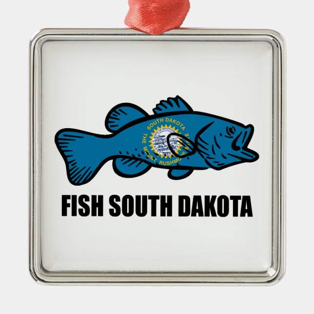 Fish South Dakota Metal Ornament (Front)