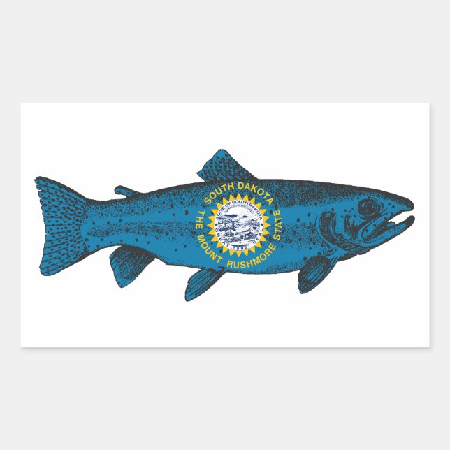 Fish South Dakota Trout Sticker (Front)