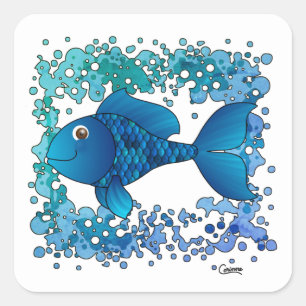 Fish Splash - Envelope Stickers