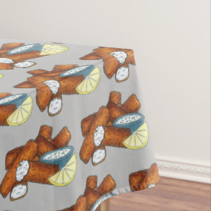 Fish Sticks Fishsticks Fish Fingers Tartar Sauce Tablecloth
