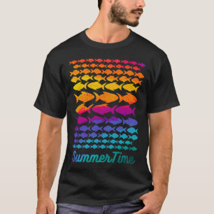 Fish Summertime I Colourful Fish Summer Rainbow Co T-Shirt