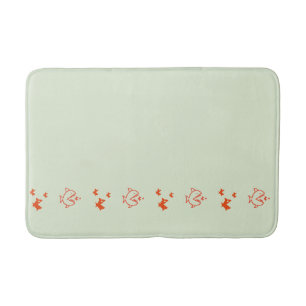 Fish Swimming Graphic Pirahnas Orange on any Colou Bath Mat