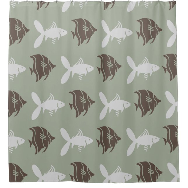 Fish Swimming Graphical Brown Grey on any Colour (Front)