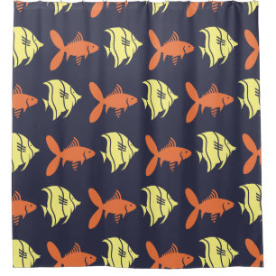 Fish Swimming Graphical Orange Yellow on any Colou