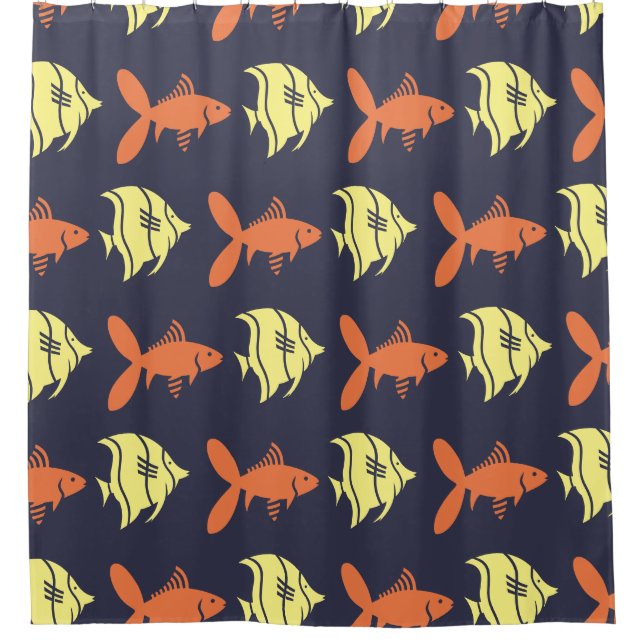 Fish Swimming Graphical Orange Yellow on any Colou (Front)