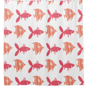 Fish Swimming Graphical Peach Pink on any Colour