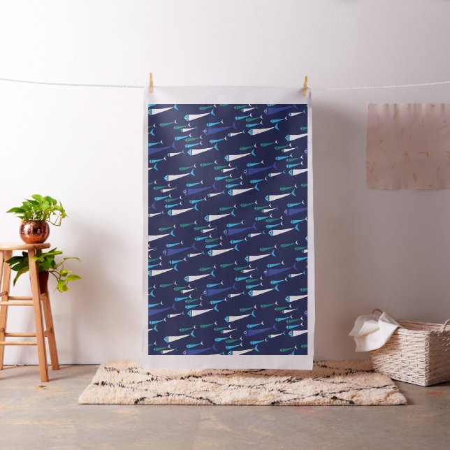 Fish Swimming in the See Fabric (In Situ)