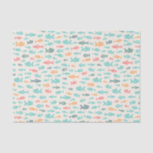 Fish Swimming Nautical Beach Sea Life Pattern Tissue Paper