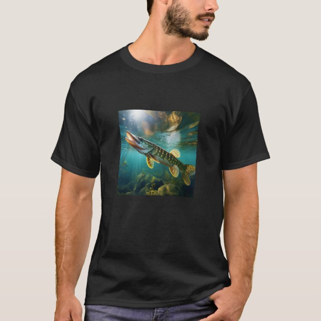 Fish t-shirt with pike (Front)