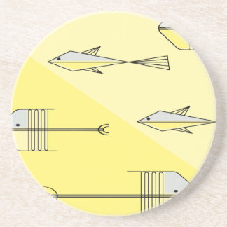 FISH TALE Coaster 4.5" LEMON