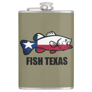 Fish Texas Hip Flask