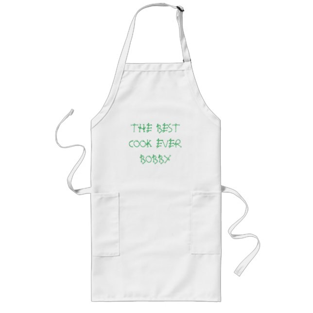 Fish, THE BEST COOK EVER BOBBY Long Apron (Front)