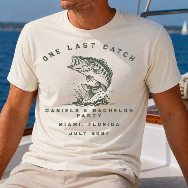 Fish Themed Custom Fishing Bachelor Party T-Shirt (Creator Uploaded)