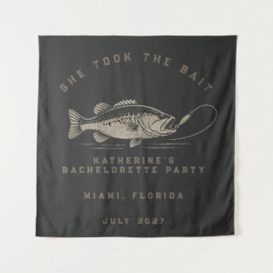 Fish Themed Custom Fishing Bachelorette Party Tapestry