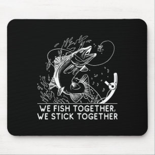 Fish Together Fathers Day Family Parents Relatives Mouse Pad