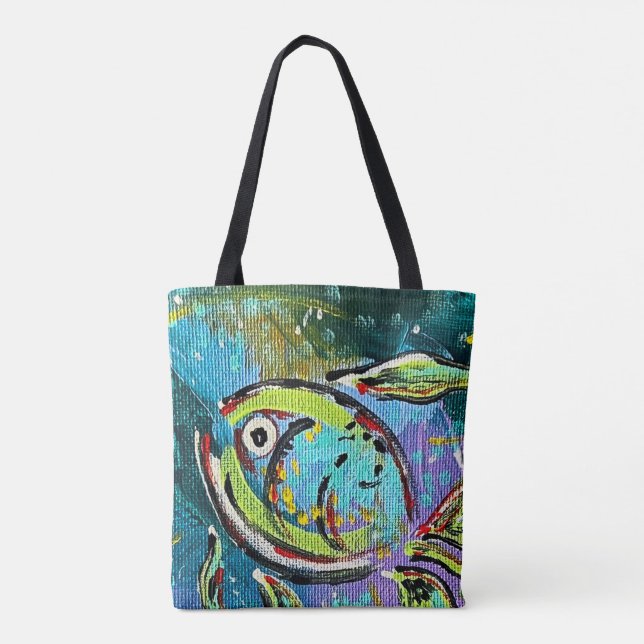 Fish Tote Abstract (Back)