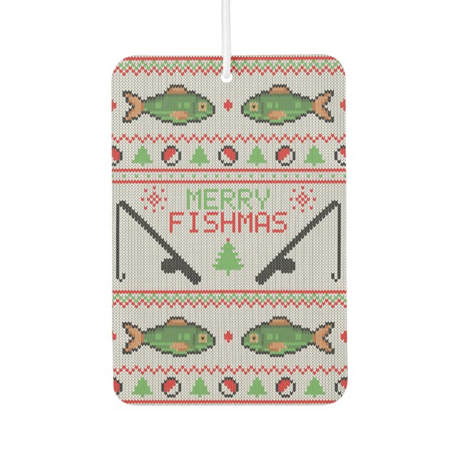 Fish Ugly Christmas Sweater Air Freshener (Front)