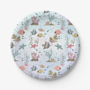 Fish Under The Sea Paper Plate