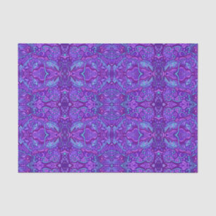 Fish Underwater Bohemian Arabesque Pattern Purple Tissue Paper