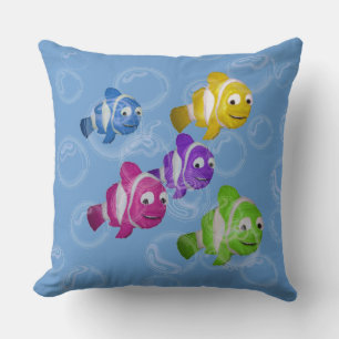 Fish Underwater (multicolored) Throw Pillow