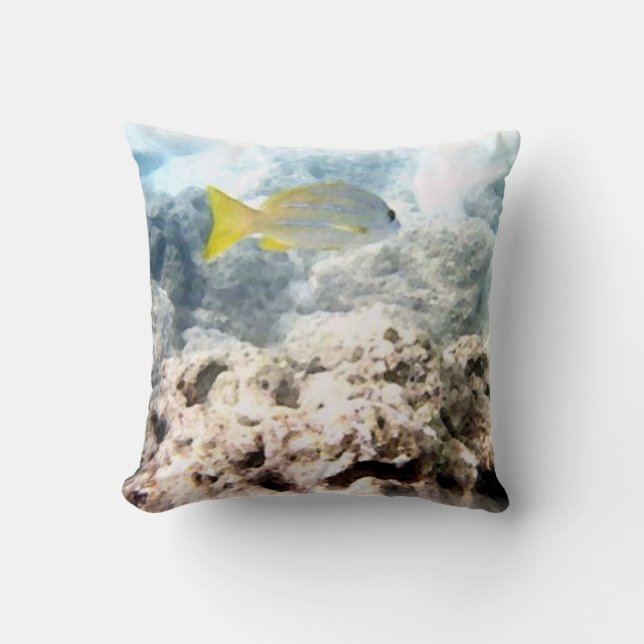 Fish Underwater Throw Pillow (Front)