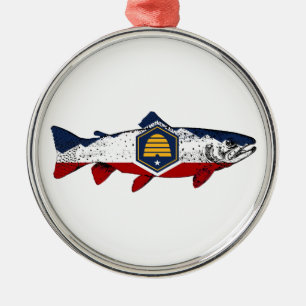 Fish Utah Trout Metal Ornament