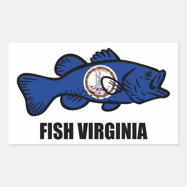 Fish Virginia Sticker (Front)