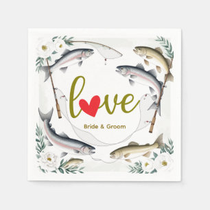 Fish Wedding themed for fishing lovers Napkin