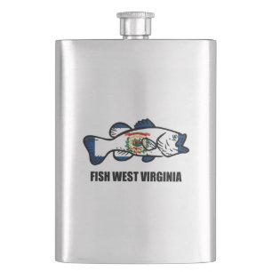 Fish West Virginia Hip Flask