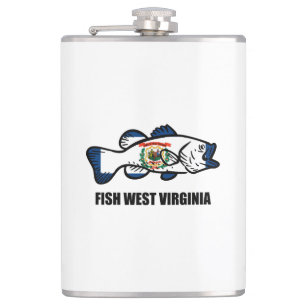 Fish West Virginia Hip Flask