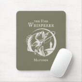 Fish Whisperer Funny Angler with Any Name Mouse Pad (With Mouse)
