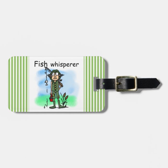 Fish Whisperer Luggage Tag (Front Horizontal)