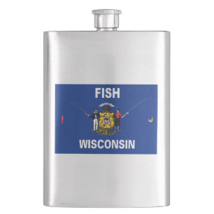 Fish Wisconsin Hip Flask