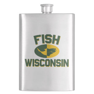 Fish Wisconsin Hip Flask