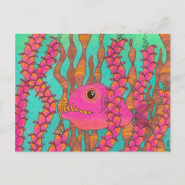 Fish with Big Teeth! Postcard (Front)
