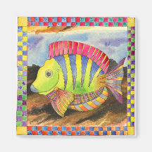 Fish with Chequered Border #3