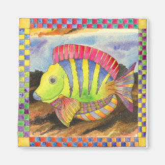 Fish with Chequered Border #3 Magnet