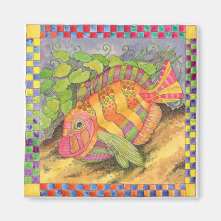 Fish with Chequered Border #5 Magnet